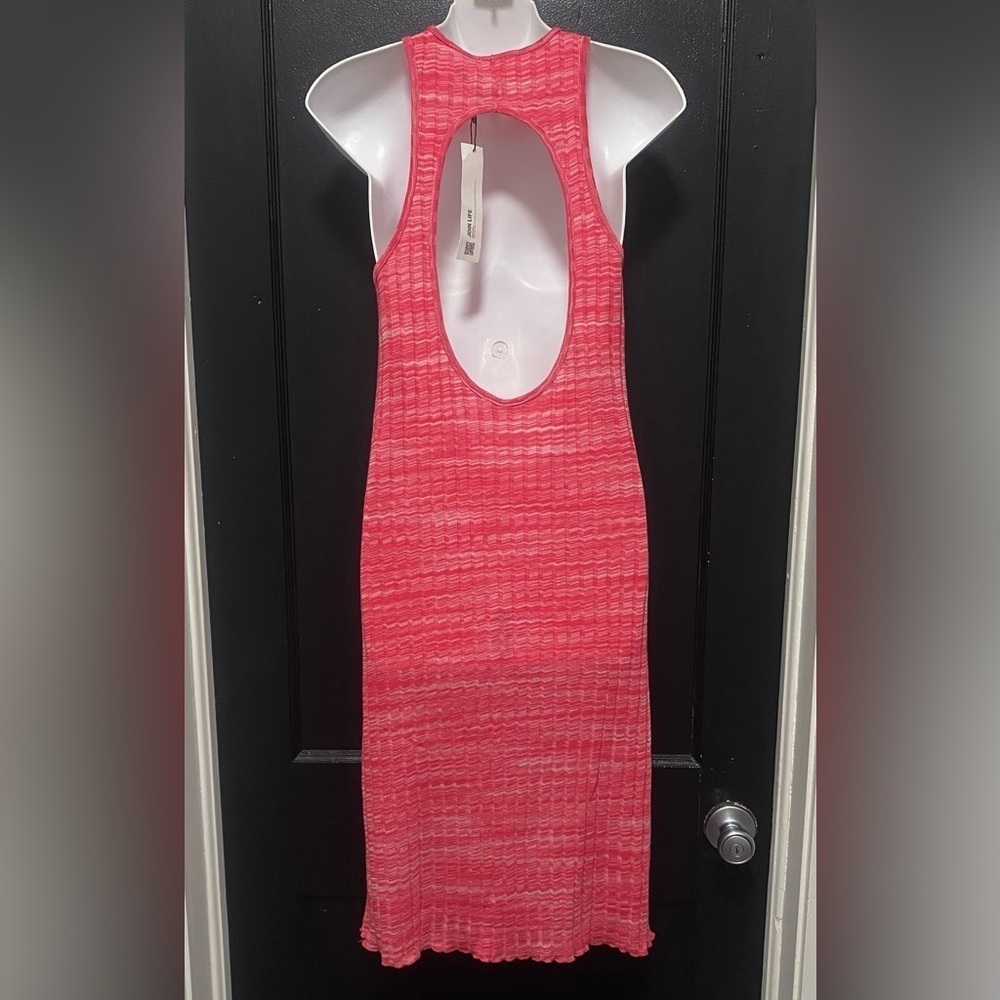 Zara Backless Coral Knit Dress - Picture 4 of 5